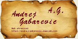 Andrej Gabarević vizit kartica